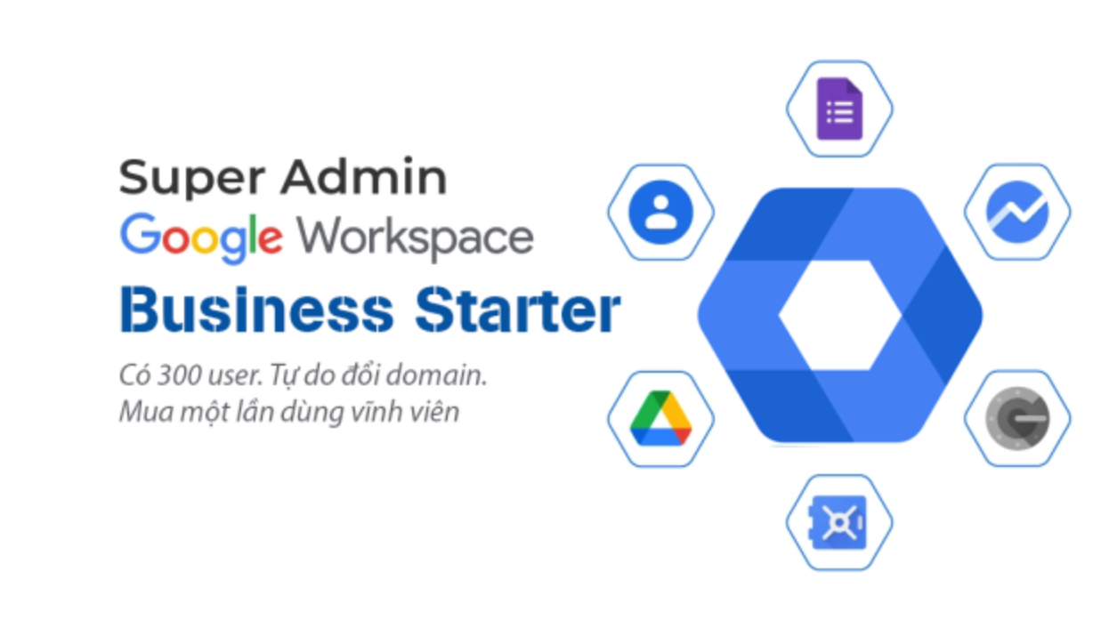 Google Workspace Business Starter giá rẻ dùng vĩnh viễn